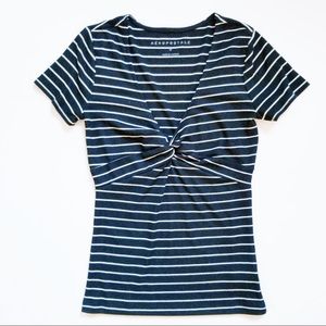 AEROPOSTALE STRIPED SHORT SLEEVE SHIRT